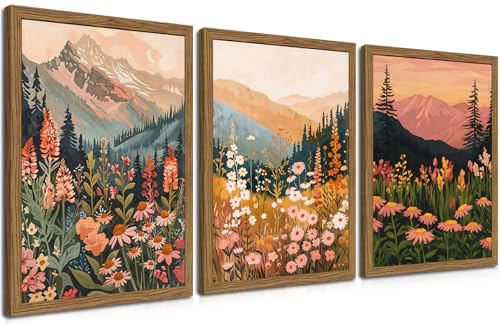 Boho Colorful Landscape Wall Art Set of 3 (3 Count)
