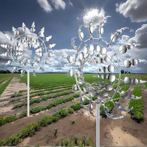 Unique and Magical Metal Windmill (2 Count)
