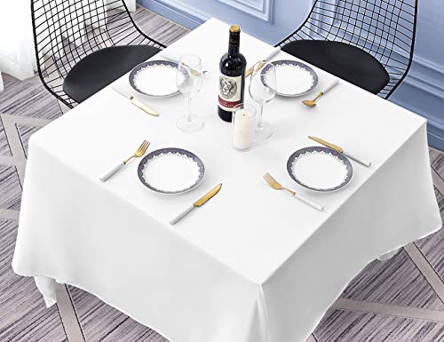 Small White Square Tablecloth 52x52 Inch