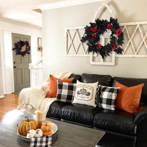 Artificial Black Garland Hanging Vine Artificial Red Floral Garland (11.4 Foot)