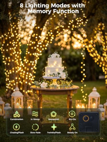 4PACK 33FT 100LEDs Solar Fairy Lights (4 Count)