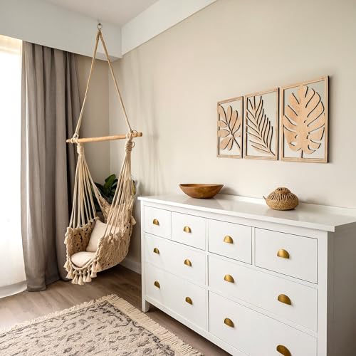 Modern Wooden Wall Sculptures (3 Count)