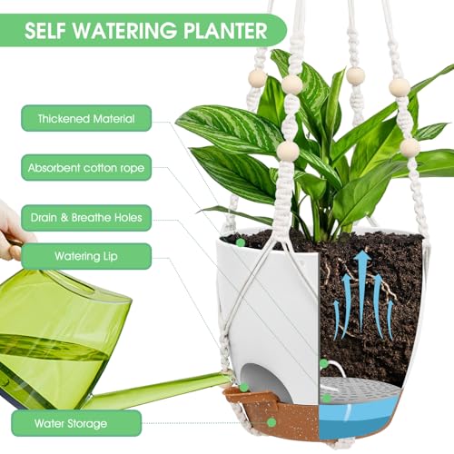 Hanging Planters for Indoor Outdoor Plants (2 Count)