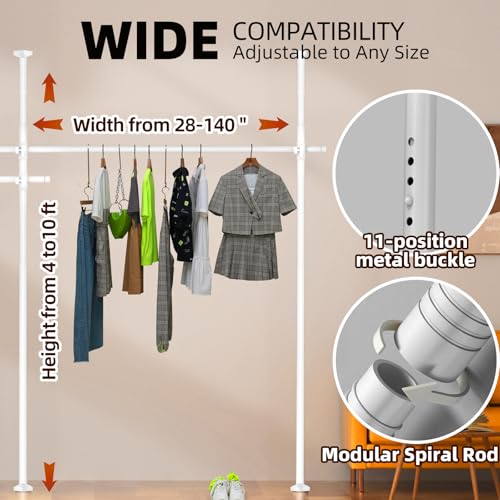 Room Divider Tension Curtain Rod No Drilling