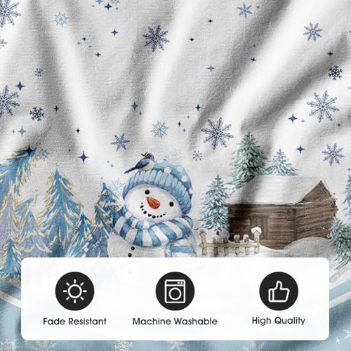 Snowflake Snowman Cardinal Christmas Tree Skirt 36 Inch