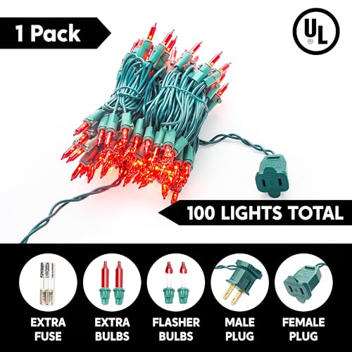 Red Christmas String Lights (100 Count)