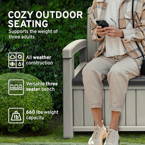 3 Seat Outdoor Storage Bench