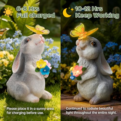 Solar Garden Statue Outdoor Decor