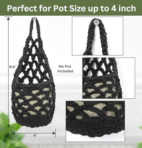 3 Packs Macrame Wall Plant Hanger for 4 in (3 Count)