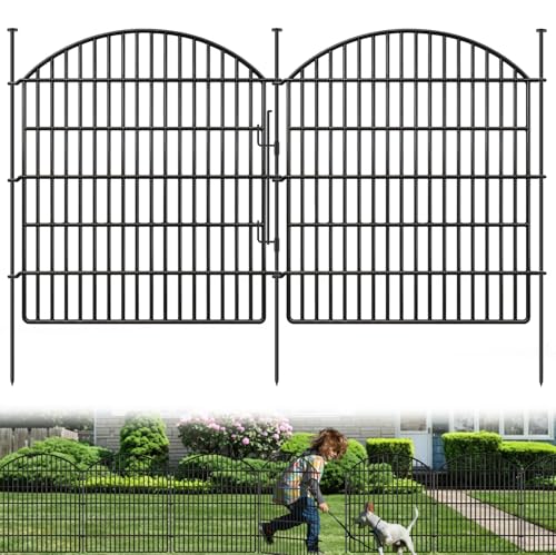 10 Panels Garden Fence Animal Barrier with Lock