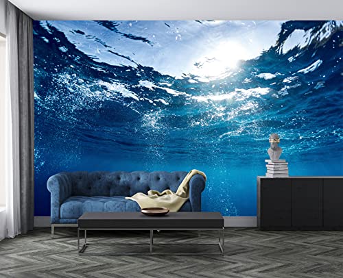 Sunlight Shining into the sea wall Mural Wallpaper for Bedroom 103" x 69" (49 Sq Ft)