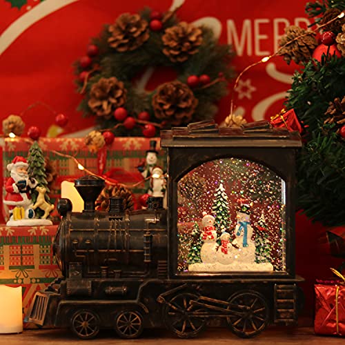 Lighted Christmas Snow Globe Lantern