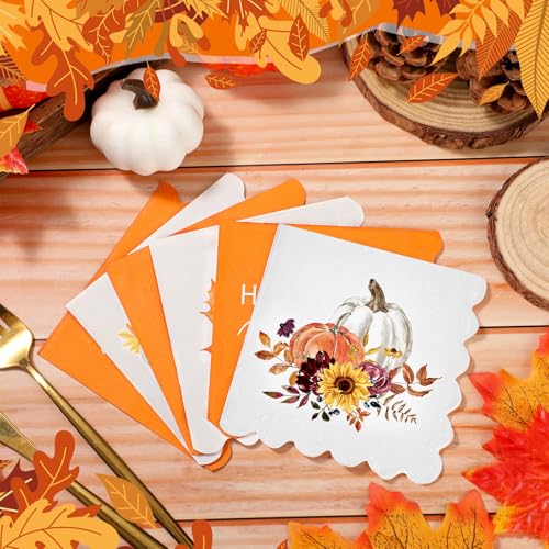 150 Pcs Fall Paper Napkins for Decoupage 5 x 5 Inches
