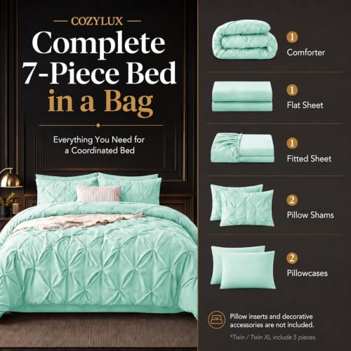 King Size Comforter Set Mint Green