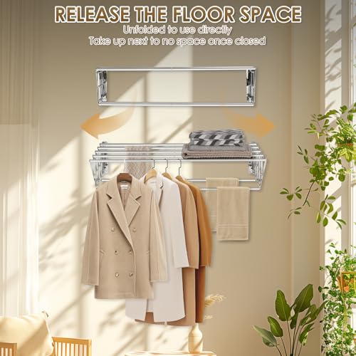 XL 31.5" Wall Clothes Drying Rack