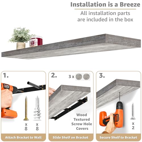 Floating Shelves for Wall Storage (2 Count)