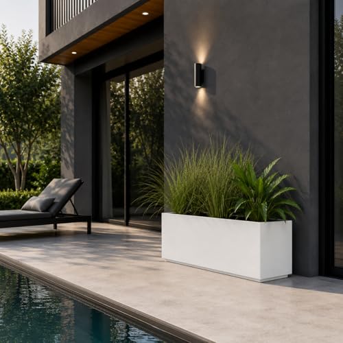 PolyStone Milan Rectangular Trough Planter