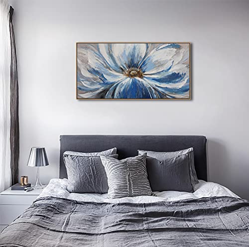 Large Blue Wall Art Framed