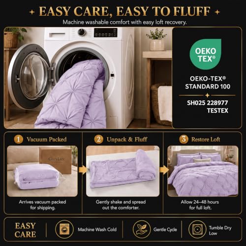 Twin XL Comforter Set Lavender