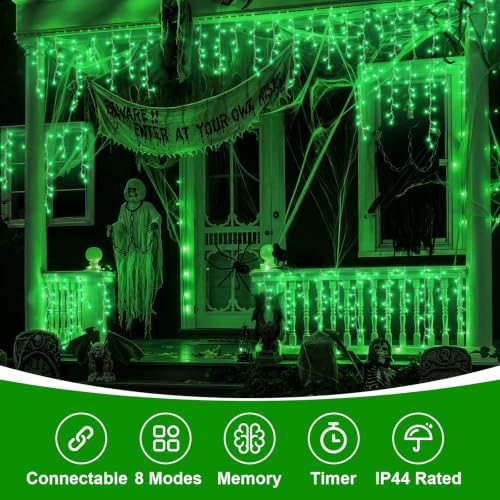 Green Halloween Lights (33 Foot)