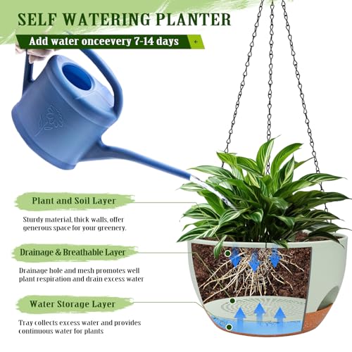 Self Watering Hanging Planters 2 Pcs (2 Count)