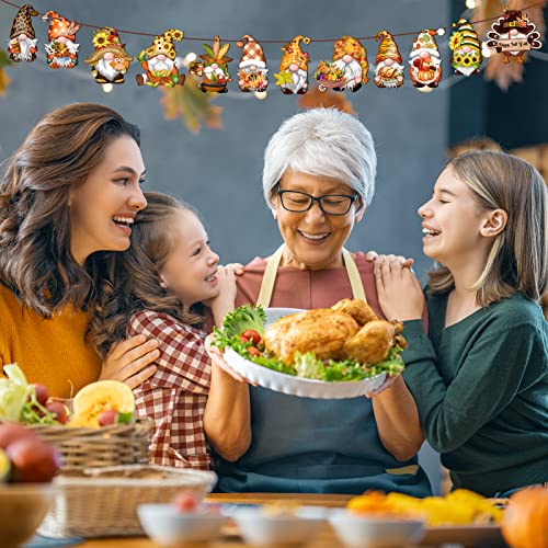 Fall Thanksgiving Gnomes Wooden Hanging Ornaments