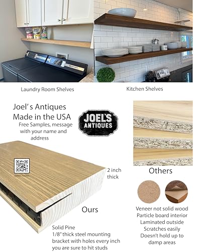 42 inch Wooden Floating Shelves for Wall