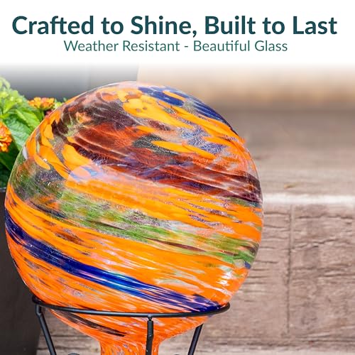 Sunnydaze 10" Glass Gazing Ball for Garden