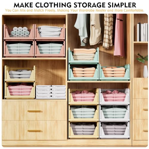 5 Pack Stackable Closet Organizer Box (5 Count)