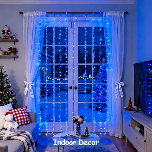 300LED Blue Curtain Lights (9.8 Foot)
