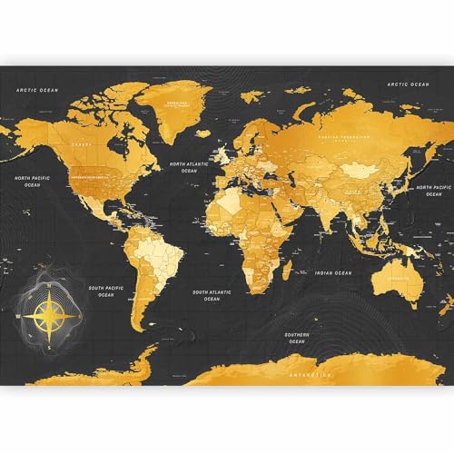 Premium Wall Mural World Map 157x110 in (8 Count)