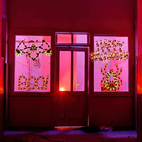 4 Pack Lighted Halloween Window Silhouette Decoration (4 Count)
