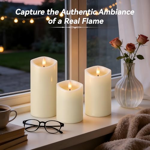 Ivory Real Wax LED Rechargeable Flameless Battery (3 Count)