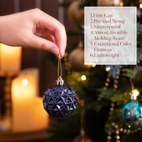 50ct Christmas Tree Decorations Ball Ornaments 2.36 Inches (50 Count)