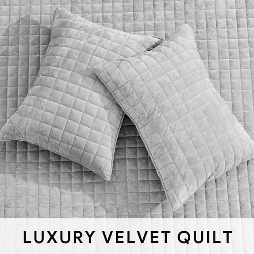 Channel Box Stitch Velvet Quilt Set