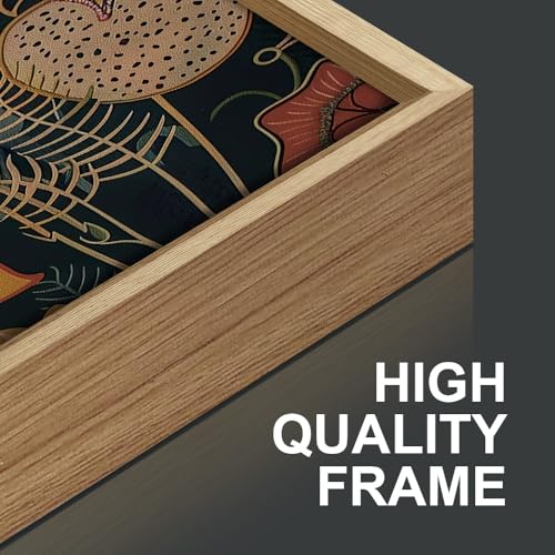 Orange Floral Framed Canvas Wall Art Set of 3 (3 Count)
