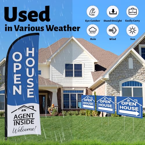 44 Pcs Open House Signs for Real Estate Agent Supplies (44 Count)