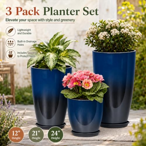 Set of 3 Tall Planter (3 Count)