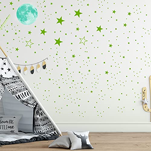 1049 Pieces Luminous Sticker Wall Decal Luminous Stars self