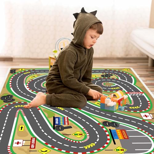 Kids Rug Playmat City Life Playroom Rug Activity Mat for Kids Toy Car Kids Carpet for Playroom Living Room