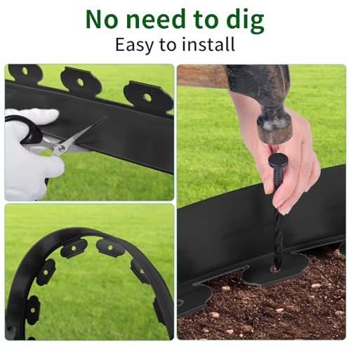 Landscape Edging 2in Garden Edging Borders No Dig 25ft (25 Foot)