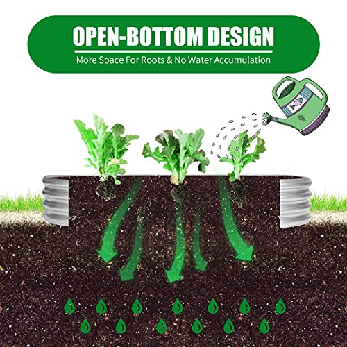 9 ft x 3 ft Raised Garden Bed Metal Elevated Planter for Vegetable Flower Herb (2 Count)