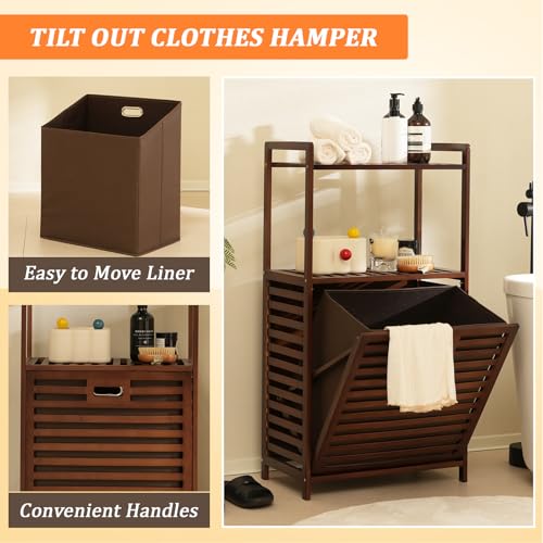 Tilt Out Laundry Hamper with 2 Tier