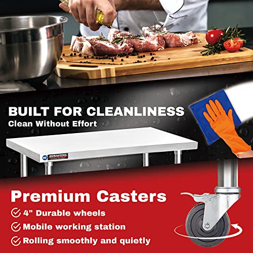 24x24 NSF Stainless Steel Cart Work Table