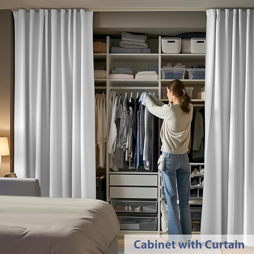 Room Divider Ceiling Mounted Curtains Track Sets Extra Wide Blackout Curtain Flexible Tracks for Bedroom Privacy Partition Separator