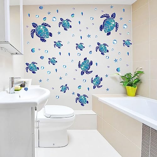 Glow in The Dark Sea Turtle Wall Decals (3 Count)