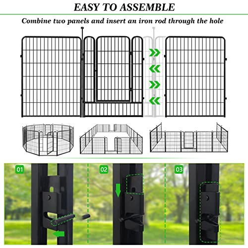 Decorative Black Metal Fencing Garden Fence with Gate