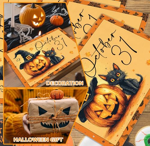 Halloween Pumpkin Placemats Set of 4 (4 Count)