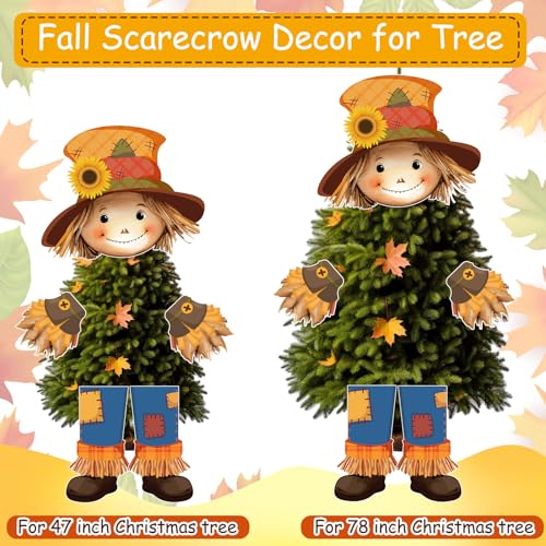 Fall Scarecrow Christmas Tree Topper Autumn Decoration