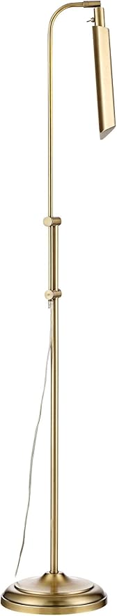 360 Lighting Culver Traditional Farmhouse Pharmacy Floor Lamp Standing LED Adjustable Height Plated 57" Tall Aged Brass Metal Shade Pole Light for Living Room Reading House Bedroom Home Decor